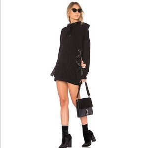 Black T-shirt Dress Hoodie